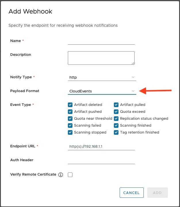 Webhook-cloudevents