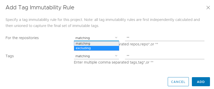 Immutability rule