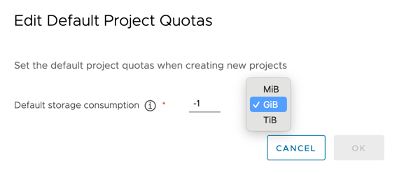 Project quotas